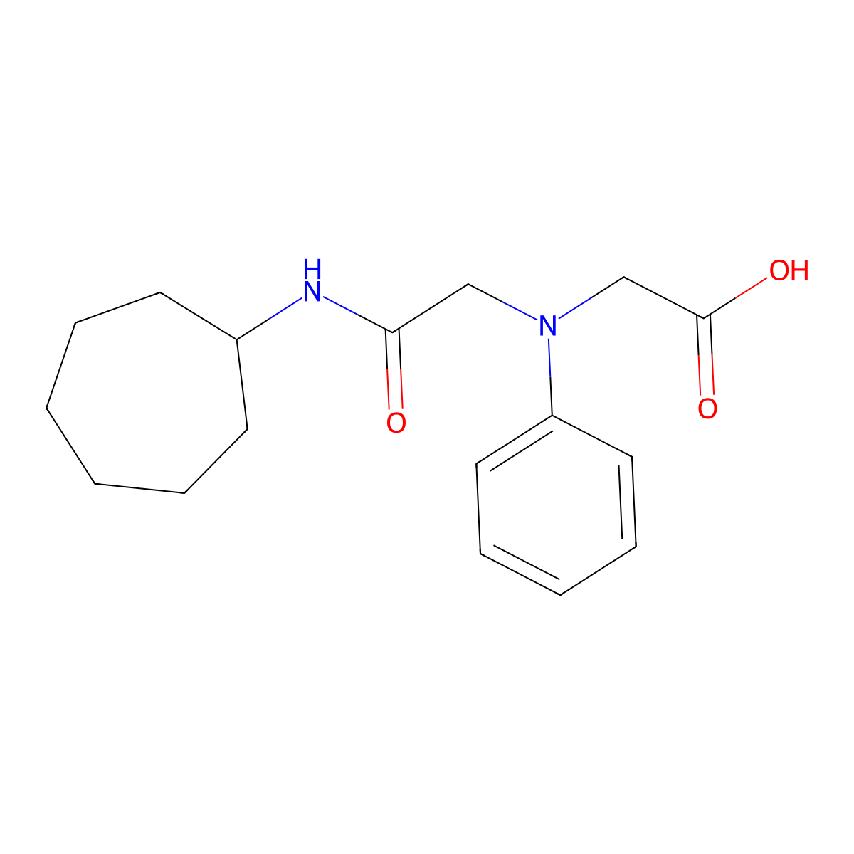 [[2-(Cycloheptylamino)-2-oxoethyl](phenyl)amino]-acetic acid molecular structure, CAS 1142205-21-7