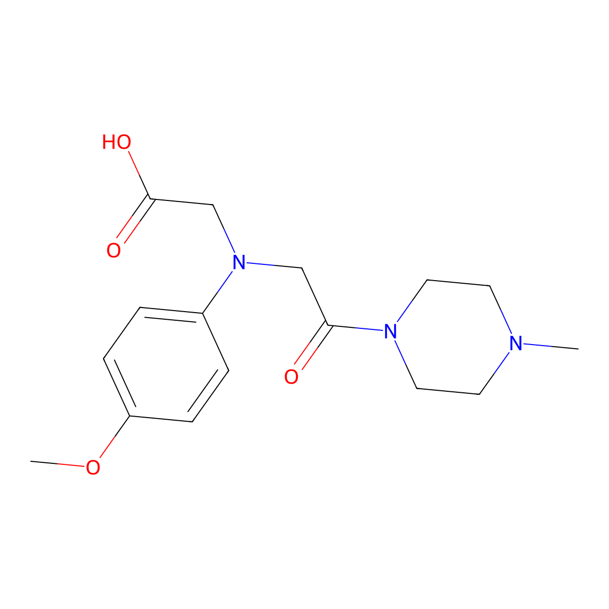 {(4-Methoxyphenyl)[2-(4-methylpiperazin-1-yl)-2-oxoethyl]amino}acetic acid molecular structure, CAS 1142205-29-5