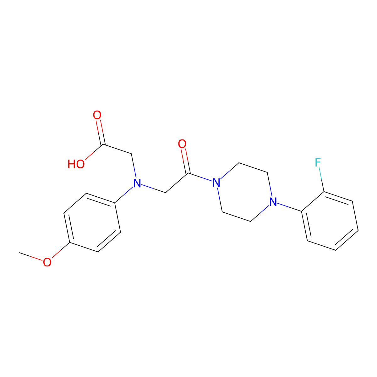 [{2-[4-(2-Fluorophenyl)piperazin-1-yl]-2-oxoethyl}(4-methoxyphenyl)amino]acetic acid molecular structure, CAS 1142205-37-5