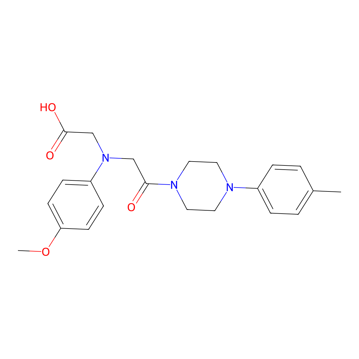 ((4-Methoxyphenyl){2-[4-(4-methylphenyl)piperazin-1-yl]-2-oxoethyl}amino)acetic acid molecular structure, CAS 1142205-51-3