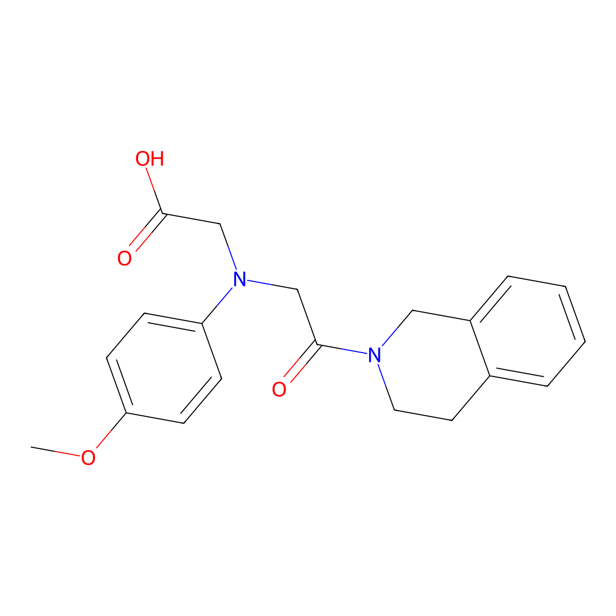 [[2-(3,4-Dihydroisoquinolin-2(1H)-yl)-2-oxoethyl]-(4-methoxyphenyl)amino]acetic acid molecular structure, CAS 1142205-74-0