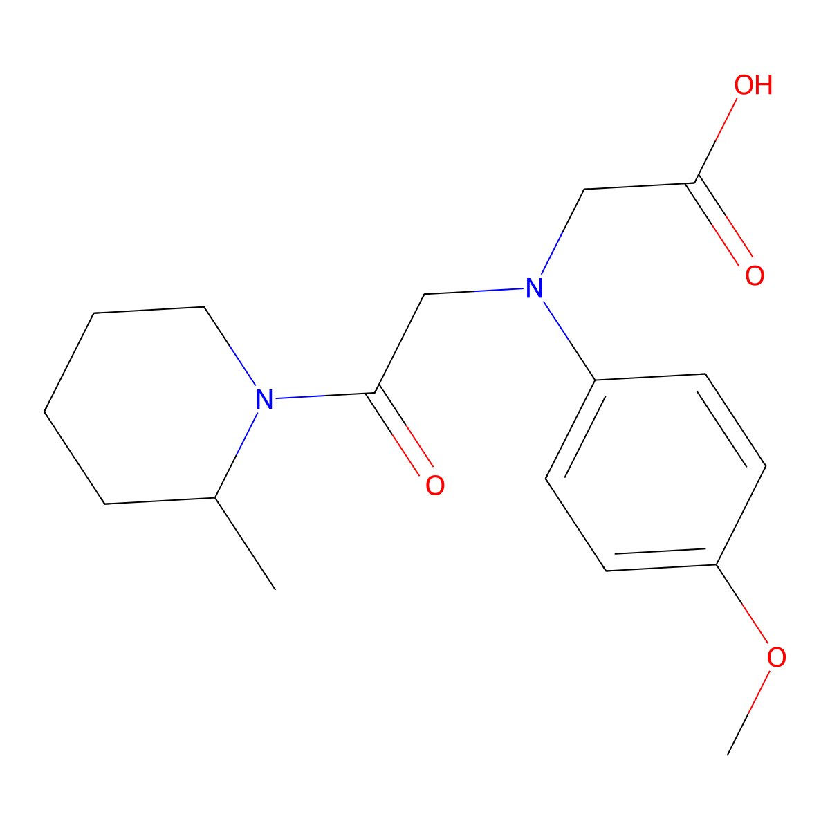 {(4-Methoxyphenyl)[2-(2-methylpiperidin-1-yl)-2-oxoethyl]amino}acetic acid molecular structure, CAS 1142205-83-1