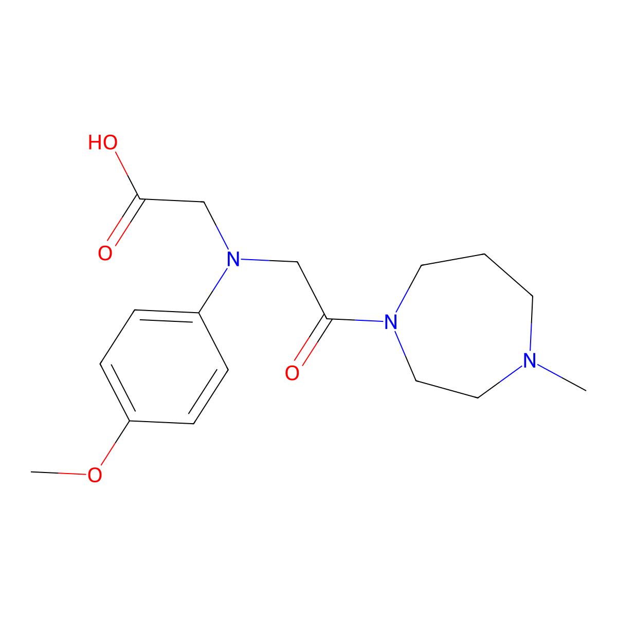 {(4-Methoxyphenyl)[2-(4-methyl-1,4-diazepan-1-yl)-2-oxoethyl]amino}acetic acid molecular structure, CAS 1142205-94-4