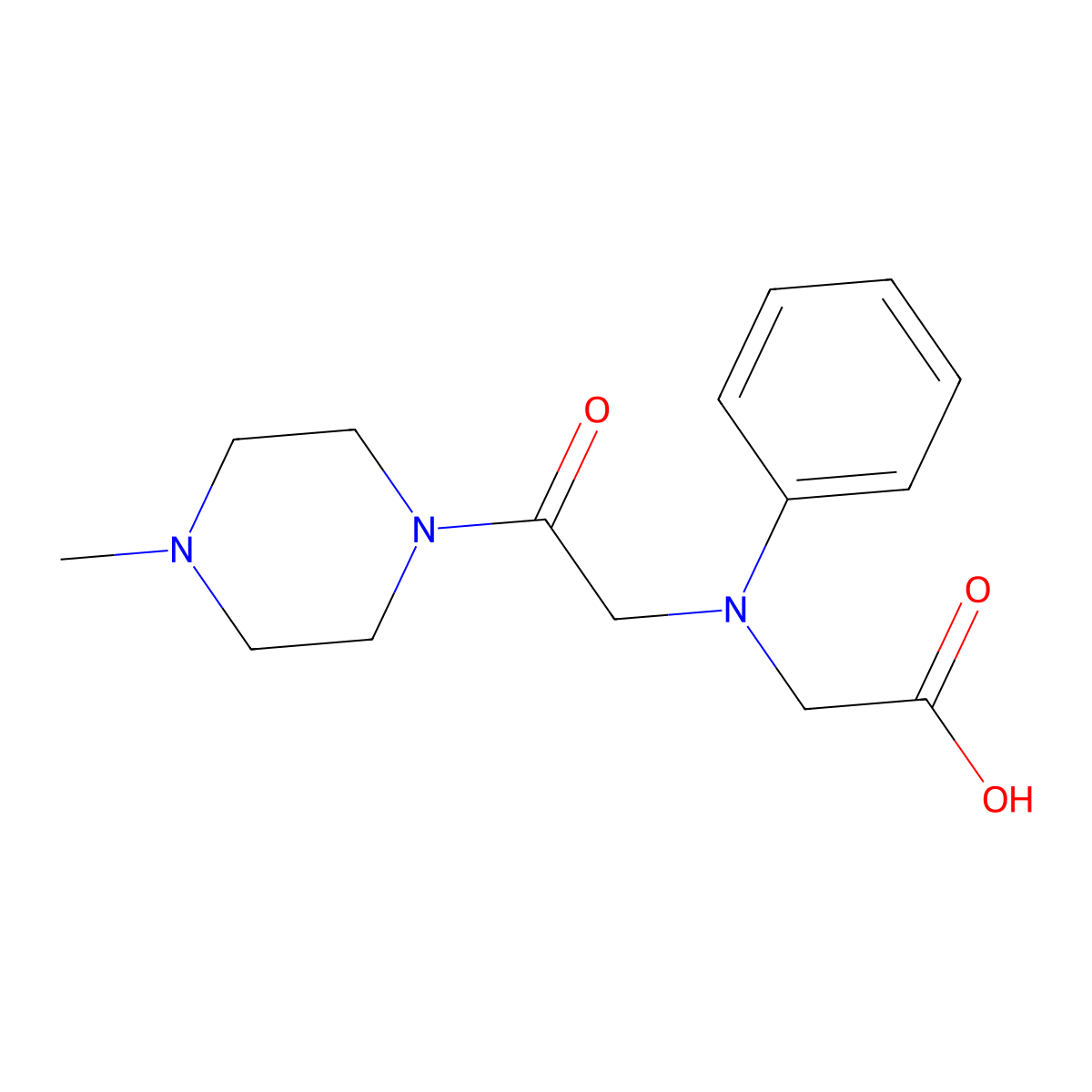 [[2-(4-Methylpiperazin-1-yl)-2-oxoethyl](phenyl)-amino]acetic acid molecular structure, CAS 1142205-97-7