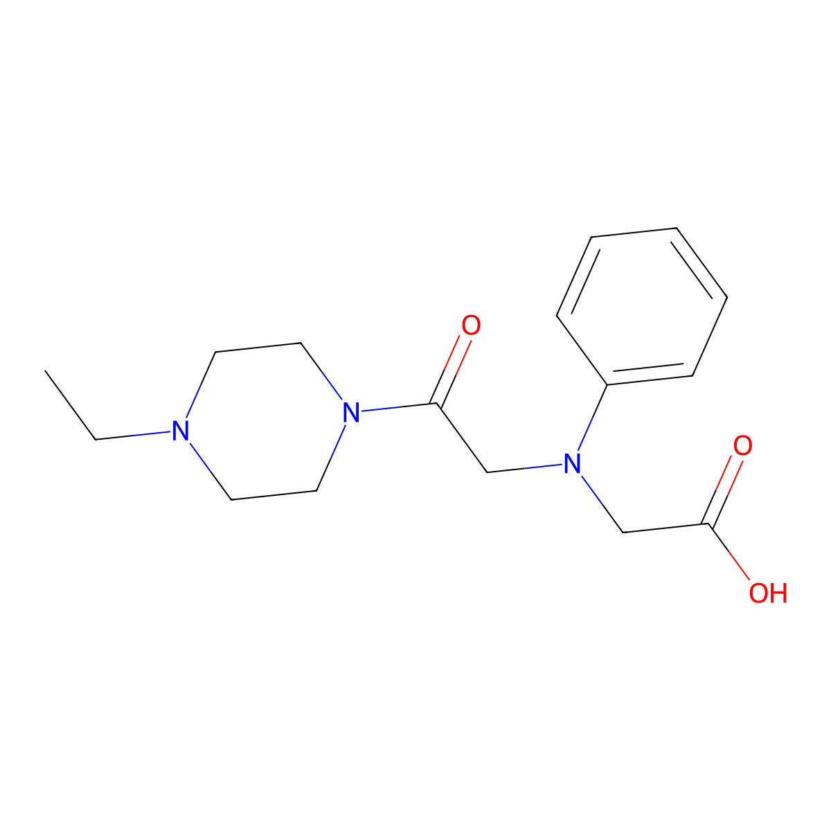 [[2-(4-Ethylpiperazin-1-yl)-2-oxoethyl](phenyl)-amino]acetic acid molecular structure, CAS 1142205-98-8