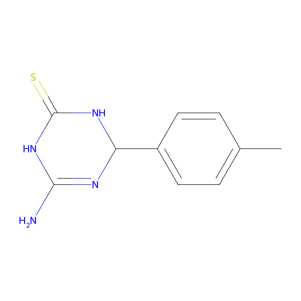 4-Amino-6-(4-methylphenyl)-1,6-dihydro-1,3,5-triazine-2-thiol molecular structure, CAS 1142208-19-2