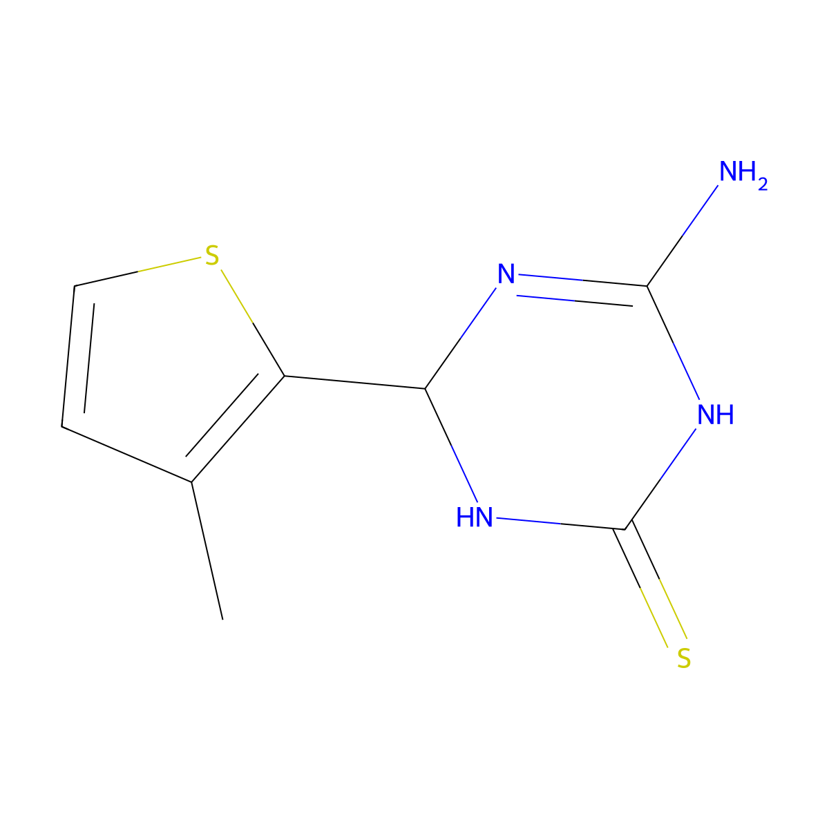 4-Amino-6-(3-methyl-2-thienyl)-1,6-dihydro-1,3,5-triazine-2-thiol molecular structure, CAS 1142208-56-7