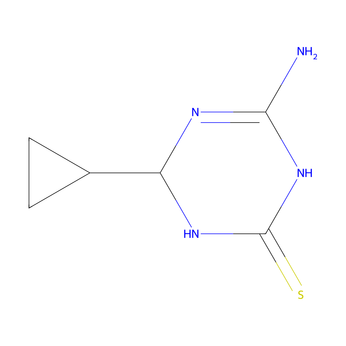 4-Amino-6-cyclopropyl-1,6-dihydro-1,3,5-triazine-2-thiol molecular structure, CAS 1142208-58-9