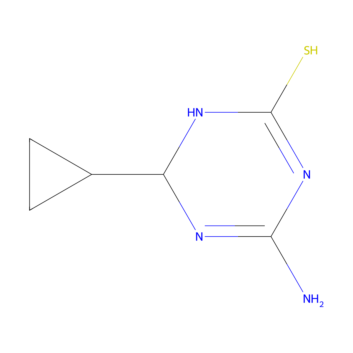 4-Amino-6-cyclopropyl-1,6-dihydro-1,3,5-triazine-2-thiol molecular structure, CAS 1142208-58-9