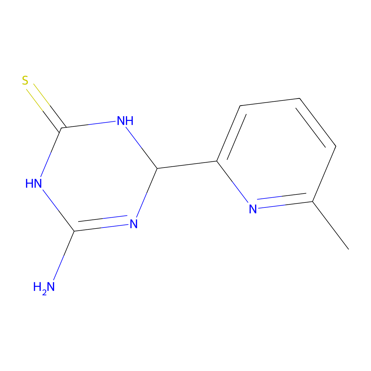 4-Amino-6-(6-methylpyridin-2-yl)-1,6-dihydro-1,3,5-triazine-2-thiol molecular structure, CAS 1142208-76-1