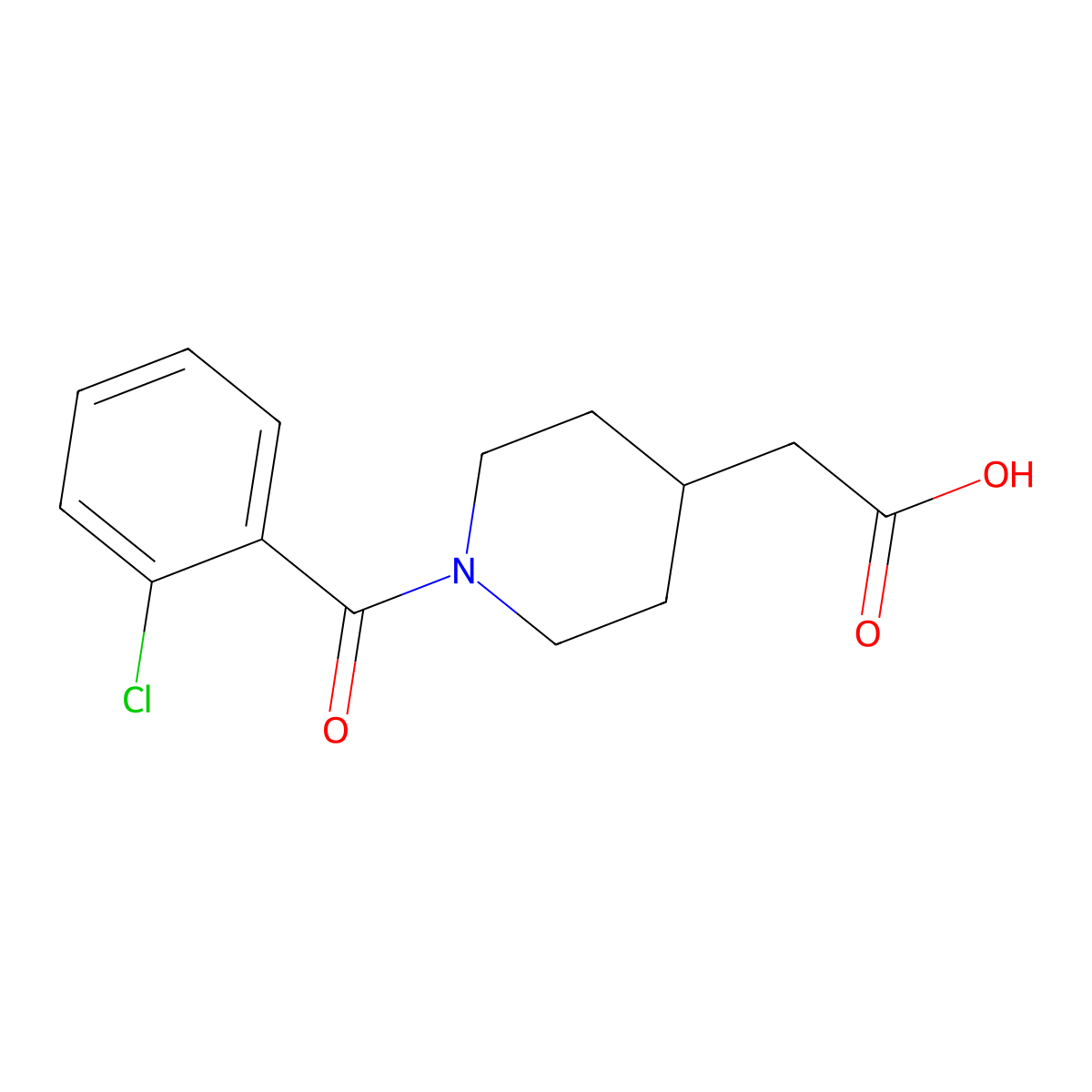 [1-(2-Chlorobenzoyl)piperidin-4-yl]acetic acid molecular structure, CAS 1142209-88-8