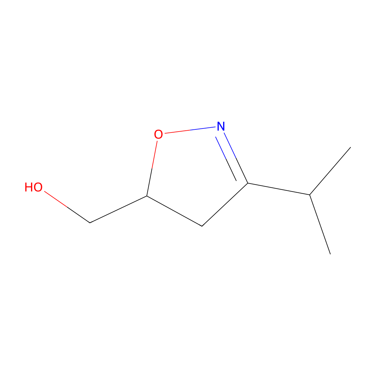 (3-Isopropyl-4,5-dihydroisoxazol-5-yl)methanol molecular structure, CAS 1142210-97-6