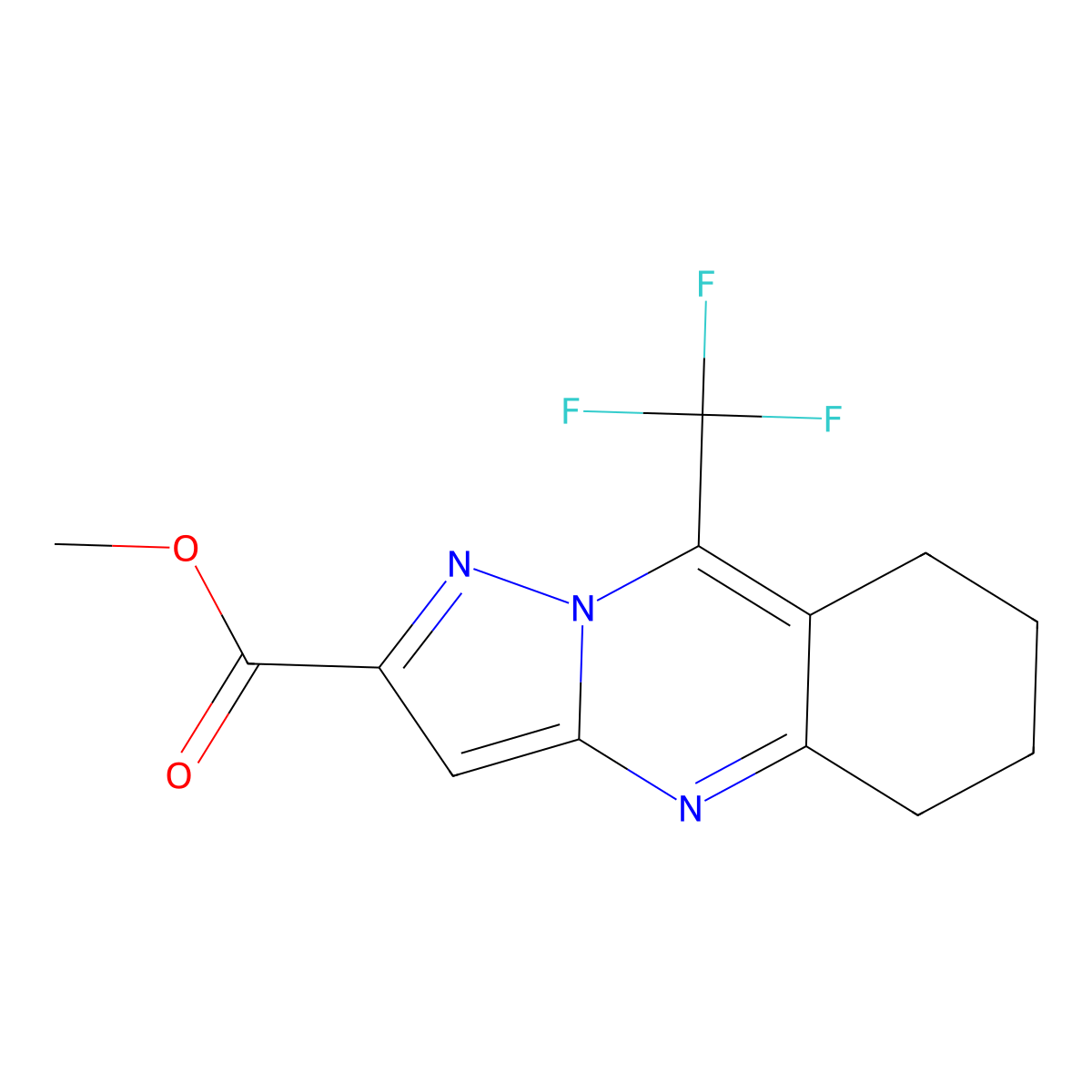 Methyl 9-(trifluoromethyl)-5,6,7,8-tetrahydropyrazolo[5,1-b]quinazoline-2-carboxylate molecular structure, CAS 1142211-03-7