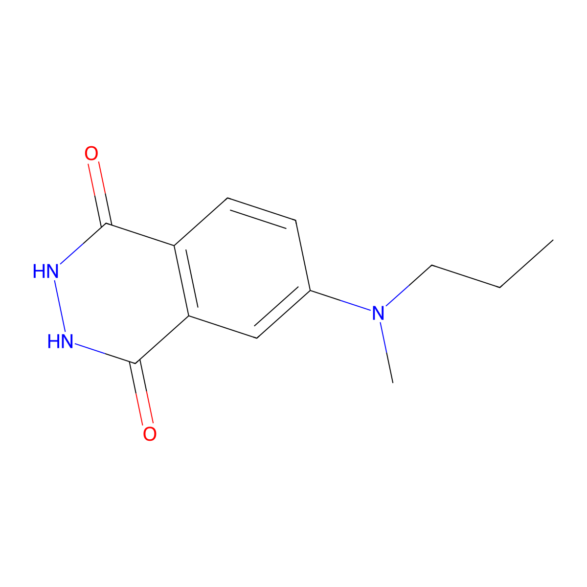6-[Methyl(propyl)amino]-2,3-dihydrophthalazine-1,4-dione molecular structure, CAS 1142211-12-8