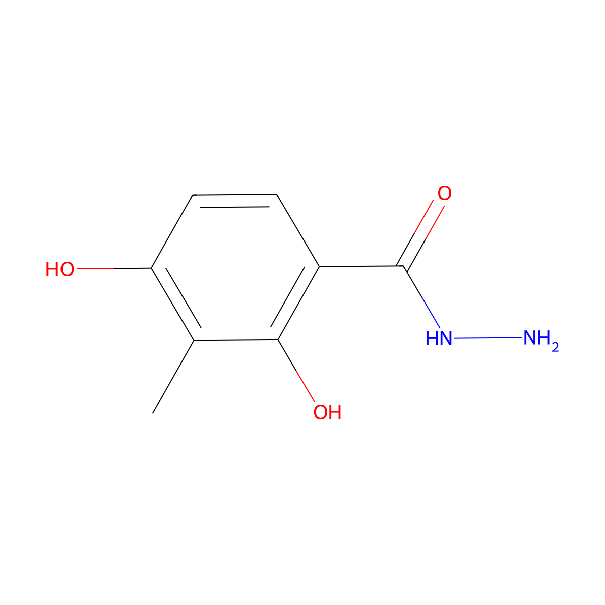 2,4-Dihydroxy-3-methylbenzohydrazide molecular structure, CAS 1142211-15-1
