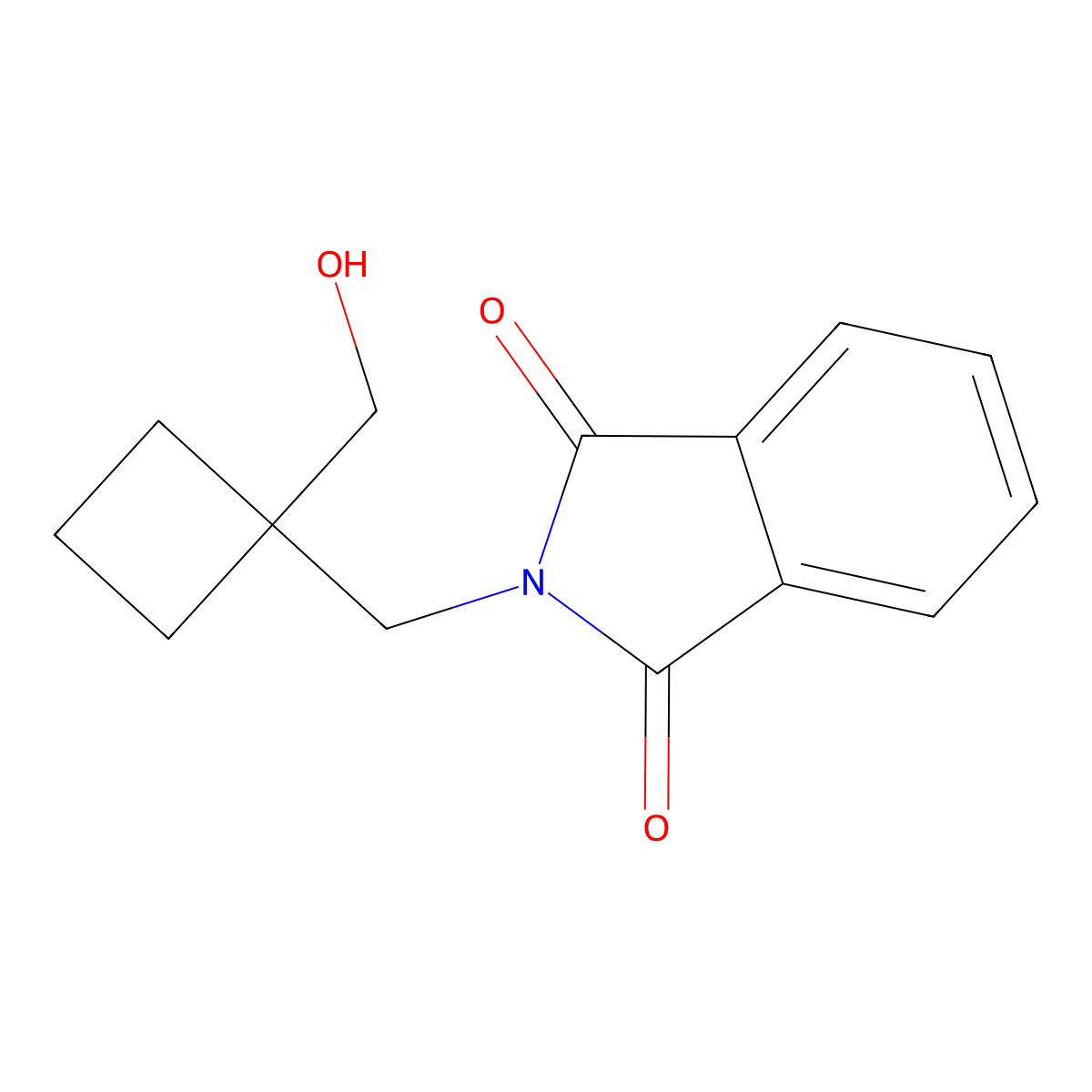 2-{[1-(hydroxymethyl)cyclobutyl]methyl}-1H-isoindole-1,3(2H)-dione molecular structure, CAS 1142211-19-5