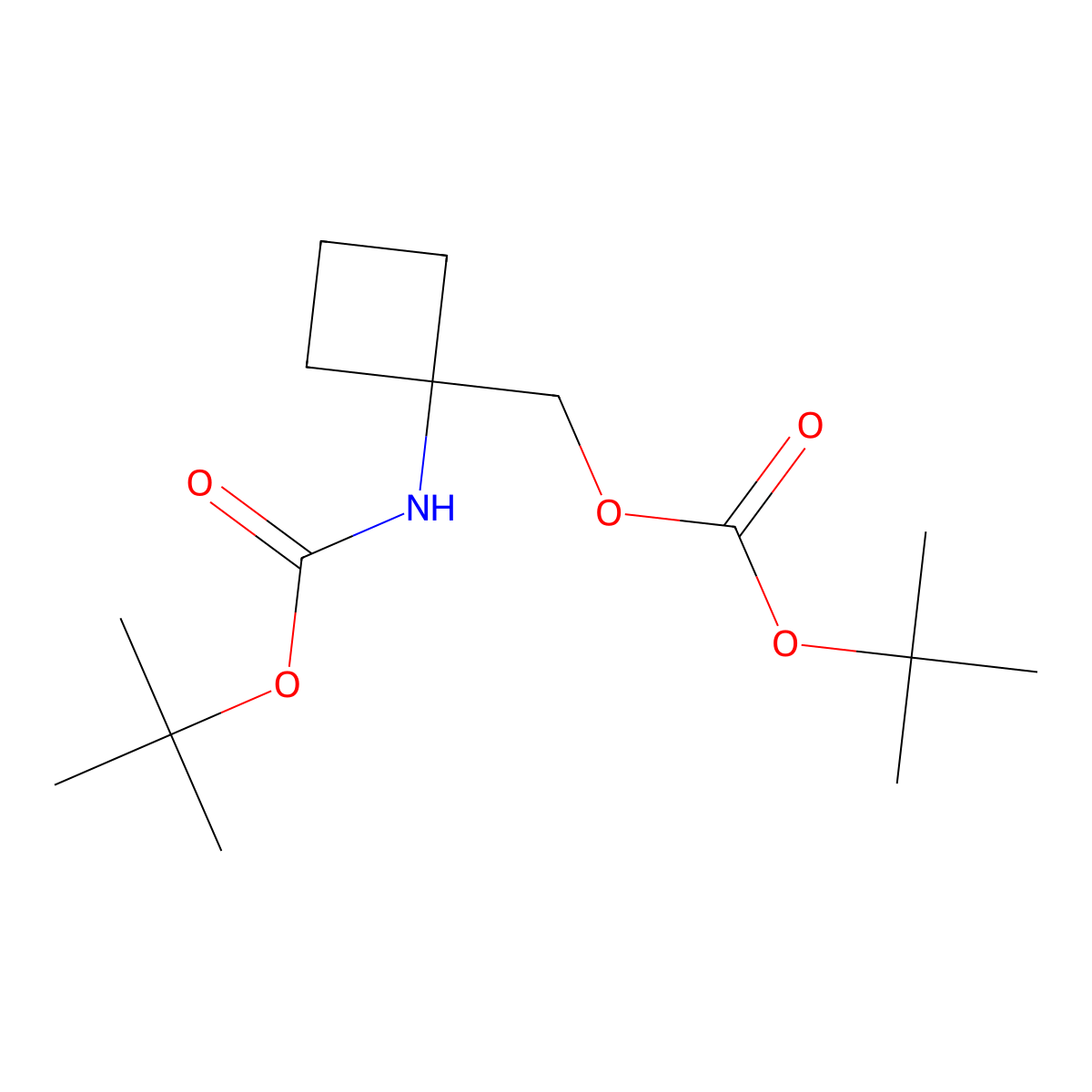 {1-[(Tert-butoxycarbonyl)amino]cyclobutyl}-methyl tert-butyl carbonate molecular structure, CAS 1142211-21-9