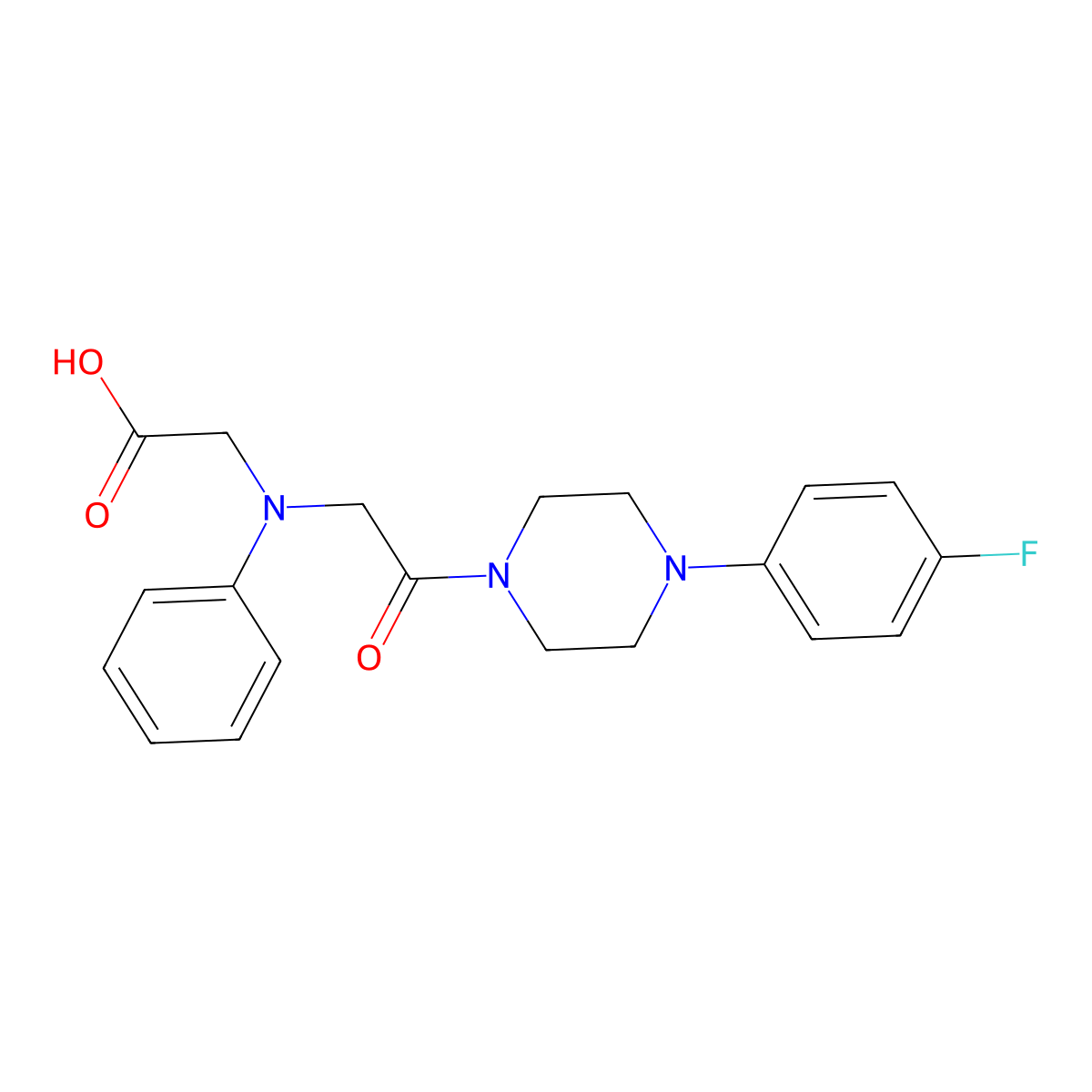 [{2-[4-(4-Fluorophenyl)piperazin-1-yl]-2-oxoethyl}(phenyl)amino]acetic acid molecular structure, CAS 1142211-50-4