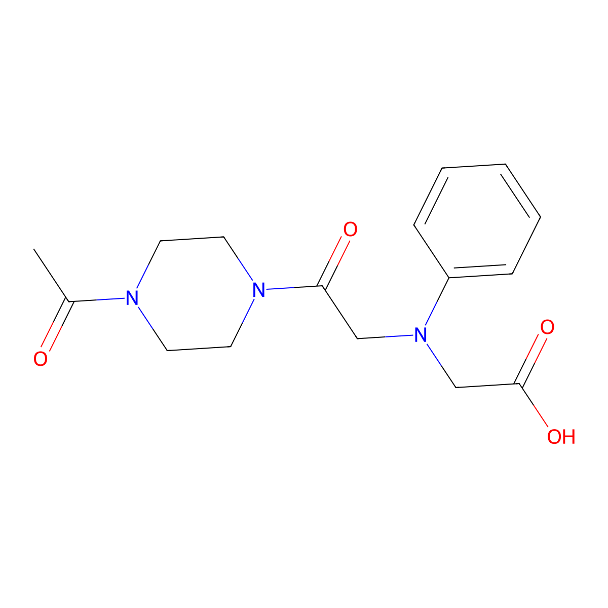 [[2-(4-Acetylpiperazin-1-yl)-2-oxoethyl](phenyl)-amino]acetic acid molecular structure, CAS 1142211-64-0