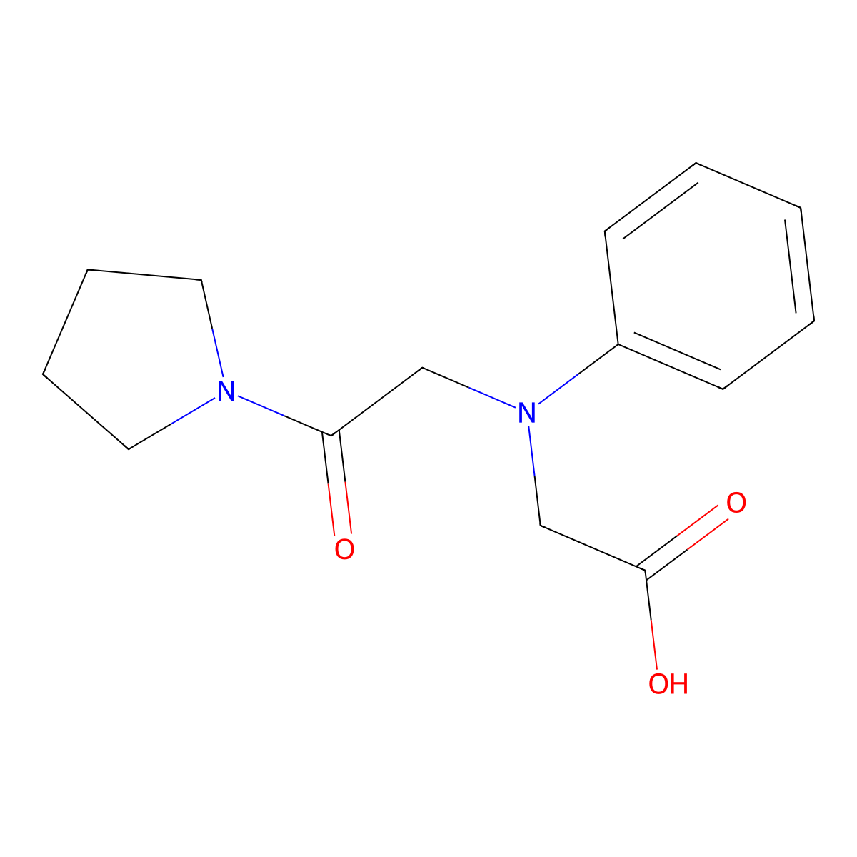 [(2-Oxo-2-pyrrolidin-1-ylethyl)(phenyl)amino]-acetic acid molecular structure, CAS 1142211-74-2