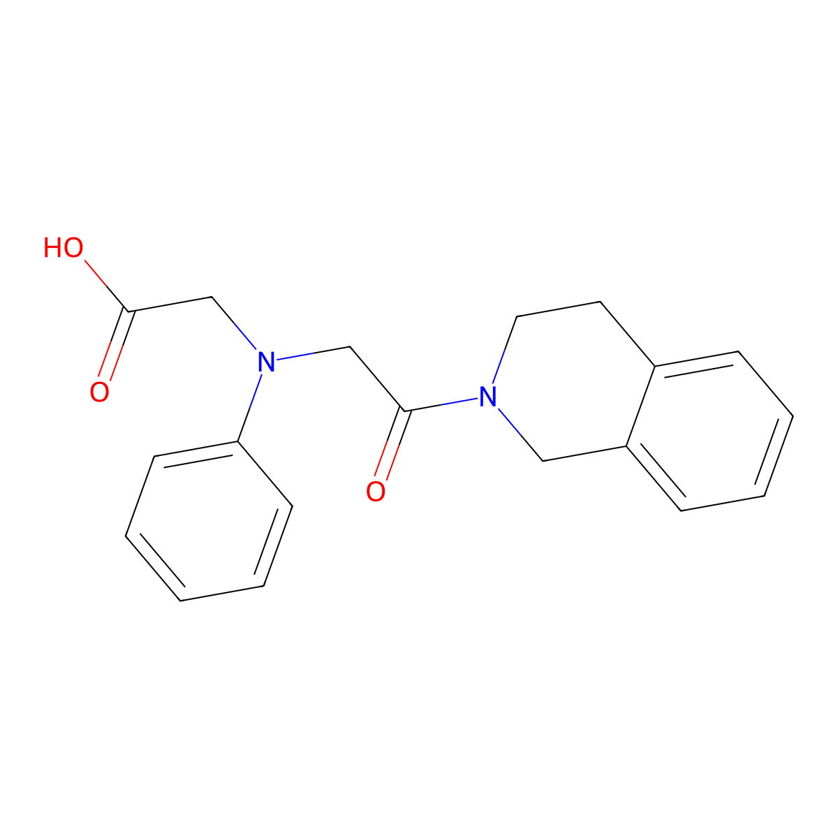 [[2-(3,4-Dihydroisoquinolin-2(1H)-yl)-2-oxoethyl]-(phenyl)amino]acetic acid molecular structure, CAS 1142211-87-7
