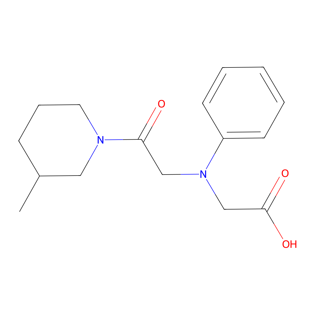 [[2-(3-Methylpiperidin-1-yl)-2-oxoethyl](phenyl)-amino]acetic acid molecular structure, CAS 1142211-98-0