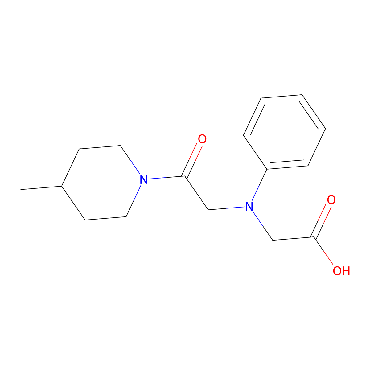 [[2-(4-Methylpiperidin-1-yl)-2-oxoethyl](phenyl)-amino]acetic acid molecular structure, CAS 1142212-00-7