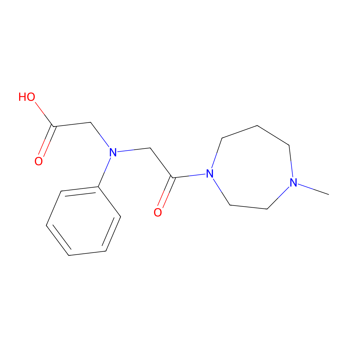 [[2-(4-Methyl-1,4-diazepan-1-yl)-2-oxoethyl]-(phenyl)amino]acetic acid molecular structure, CAS 1142212-05-2