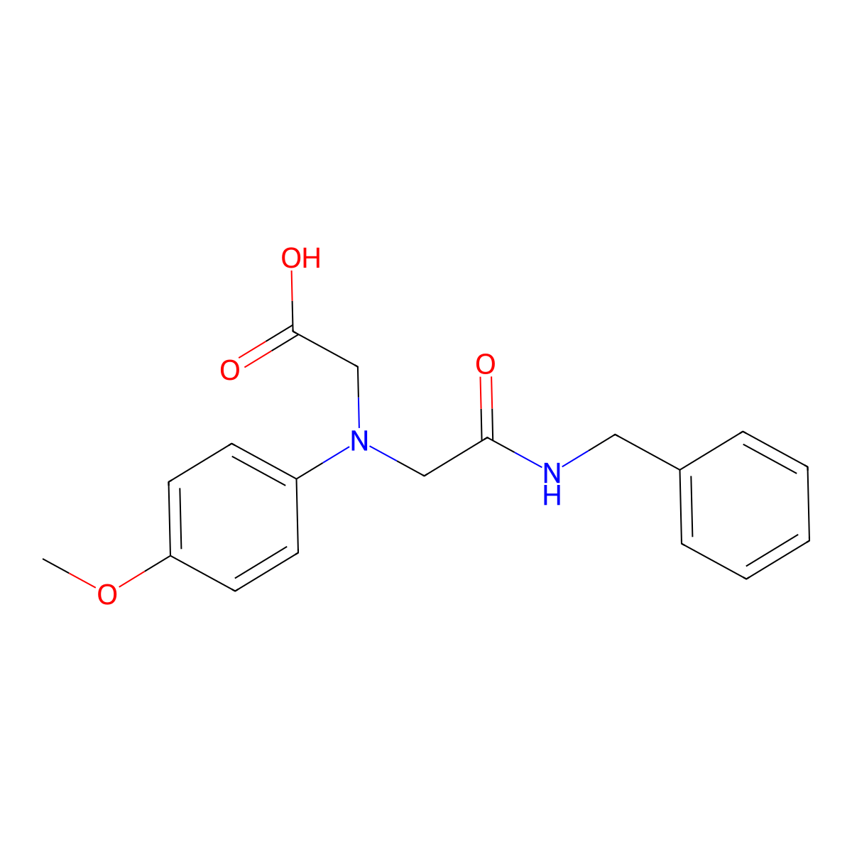 [[2-(Benzylamino)-2-oxoethyl](4-methoxyphenyl)-amino]acetic acid molecular structure, CAS 1142215-42-6