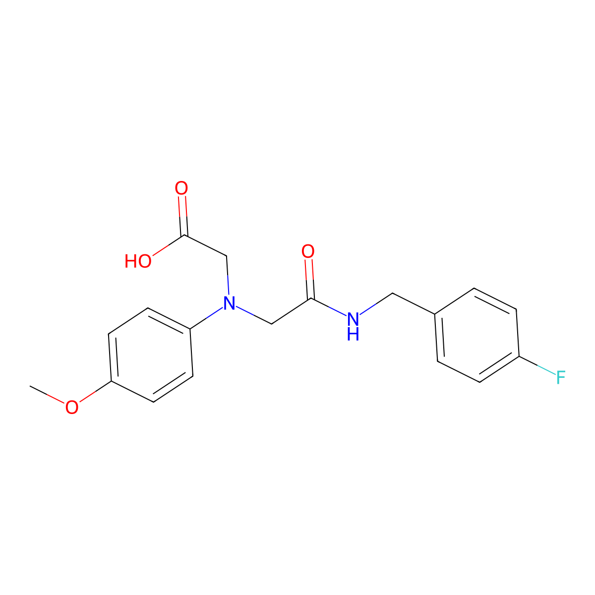 [{2-[(4-Fluorobenzyl)amino]-2-oxoethyl}-(4-methoxyphenyl)amino]acetic acid molecular structure, CAS 1142215-49-3