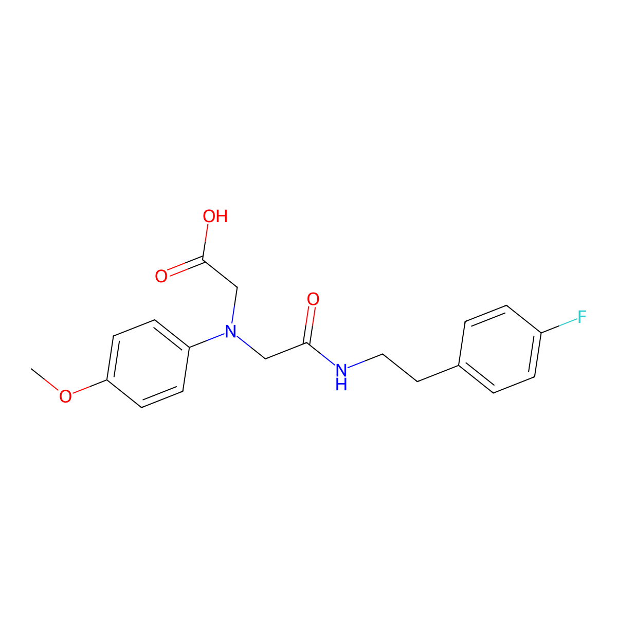 [(2-{[2-(4-Fluorophenyl)ethyl]amino}-2-oxoethyl)-(4-methoxyphenyl)amino]acetic acid molecular structure, CAS 1142215-53-9