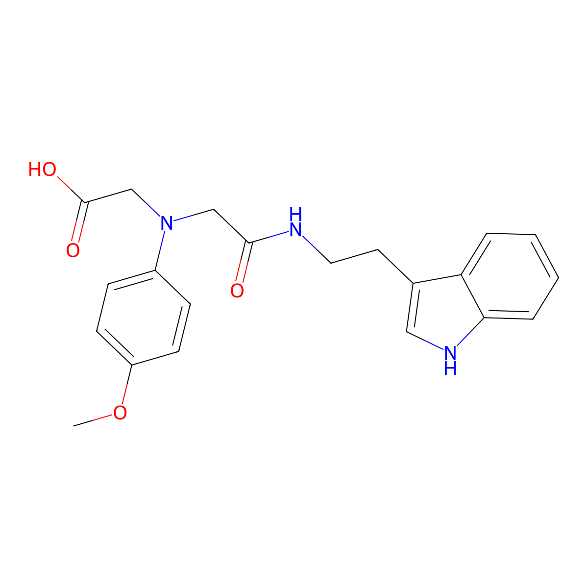 [(2-{[2-(1H-Indol-3-yl)ethyl]amino}-2-oxoethyl)-(4-methoxyphenyl)amino]acetic acid molecular structure, CAS 1142215-66-4