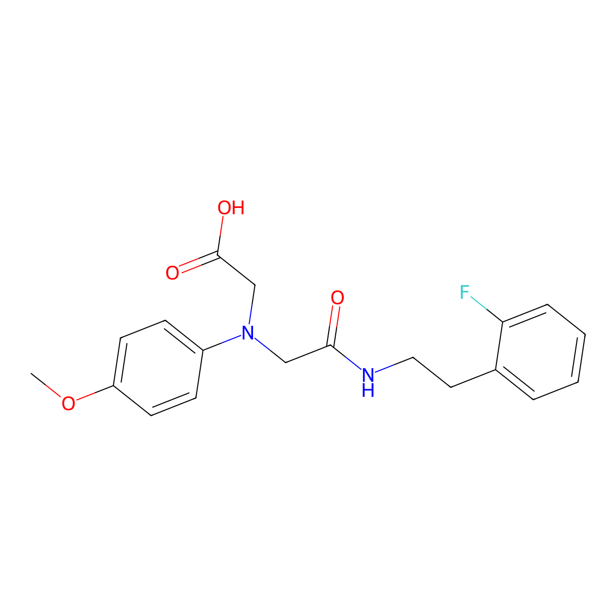 [(2-{[2-(2-Fluorophenyl)ethyl]amino}-2-oxoethyl)-(4-methoxyphenyl)amino]acetic acid molecular structure, CAS 1142215-76-6