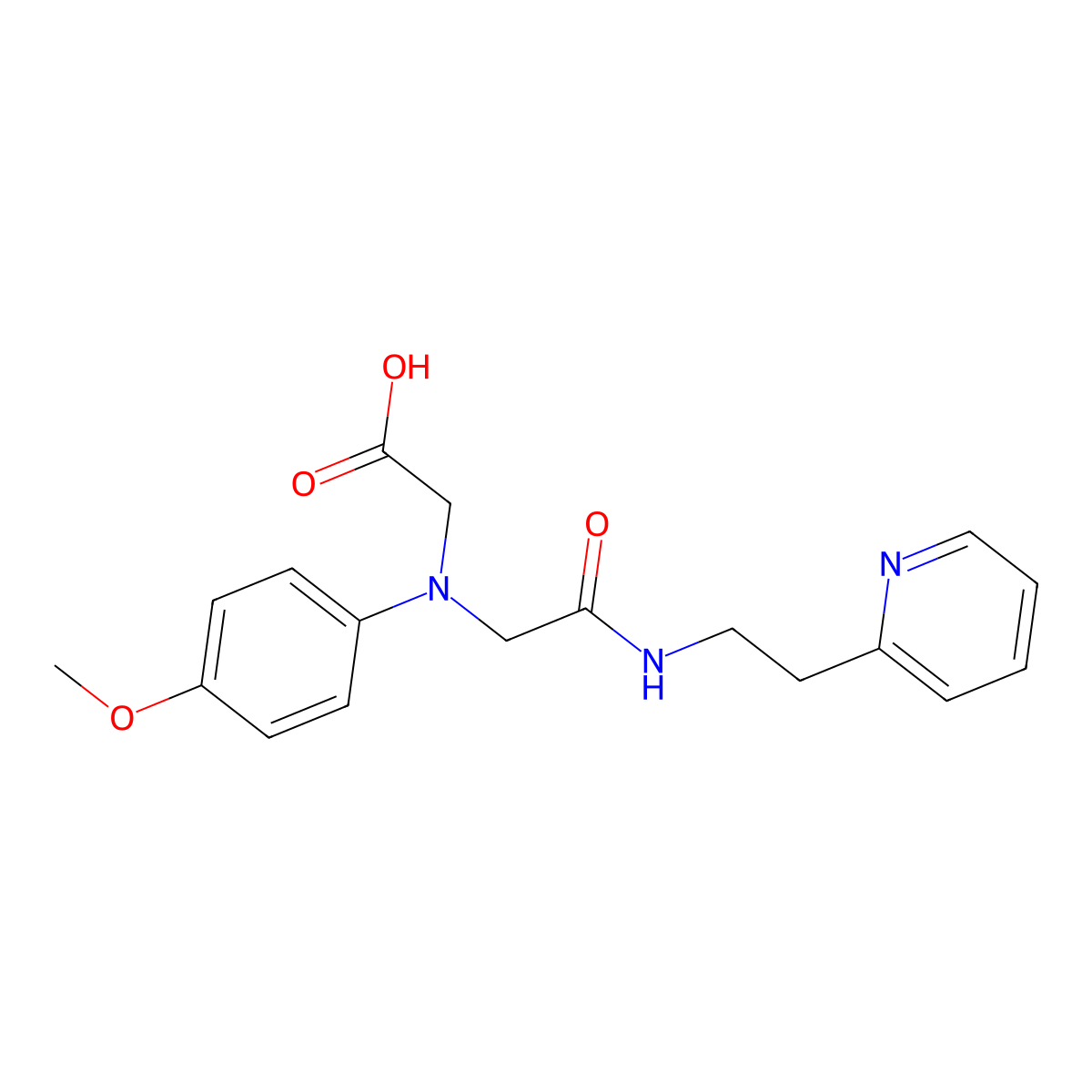 ((4-Methoxyphenyl){2-oxo-2-[(2-pyridin-2-ylethyl)-amino]ethyl}amino)acetic acid molecular structure, CAS 1142215-84-6