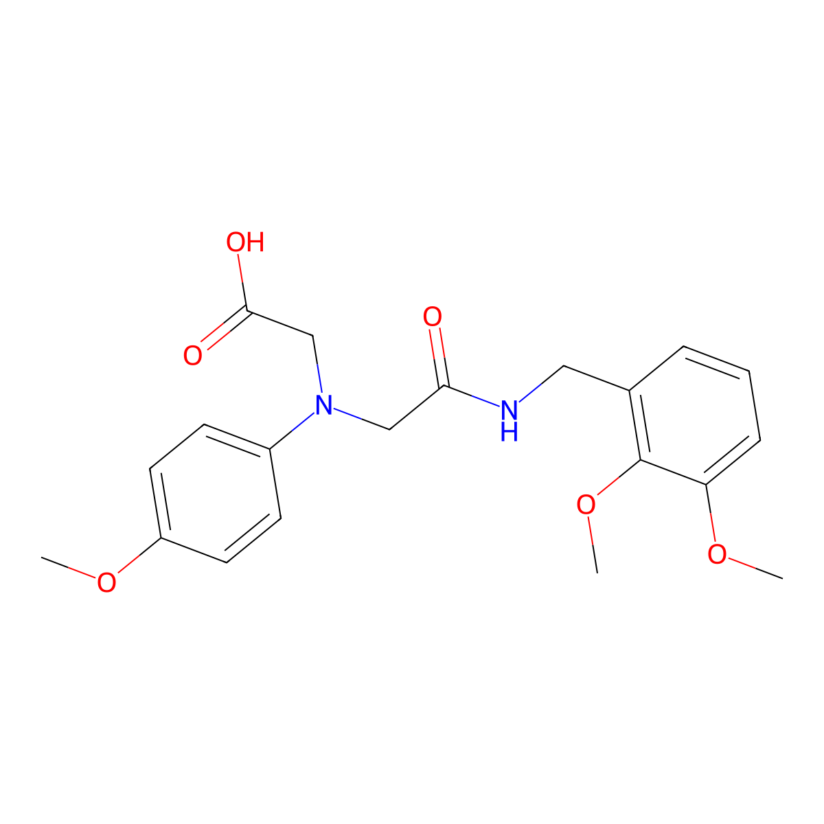 [{2-[(2,3-Dimethoxybenzyl)amino]-2-oxoethyl}-(4-methoxyphenyl)amino]acetic acid molecular structure, CAS 1142215-88-0
