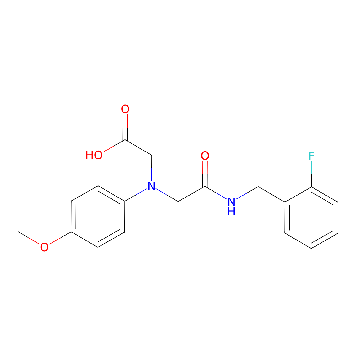 [{2-[(2-Fluorobenzyl)amino]-2-oxoethyl}-(4-methoxyphenyl)amino]acetic acid molecular structure, CAS 1142215-92-6