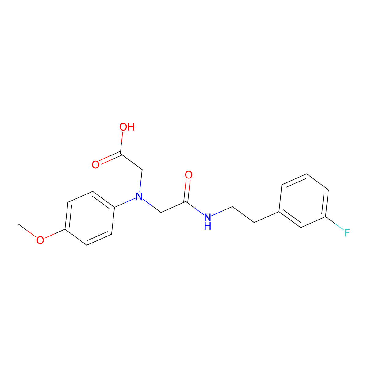 [(2-{[2-(3-Fluorophenyl)ethyl]amino}-2-oxoethyl)-(4-methoxyphenyl)amino]acetic acid molecular structure, CAS 1142215-96-0