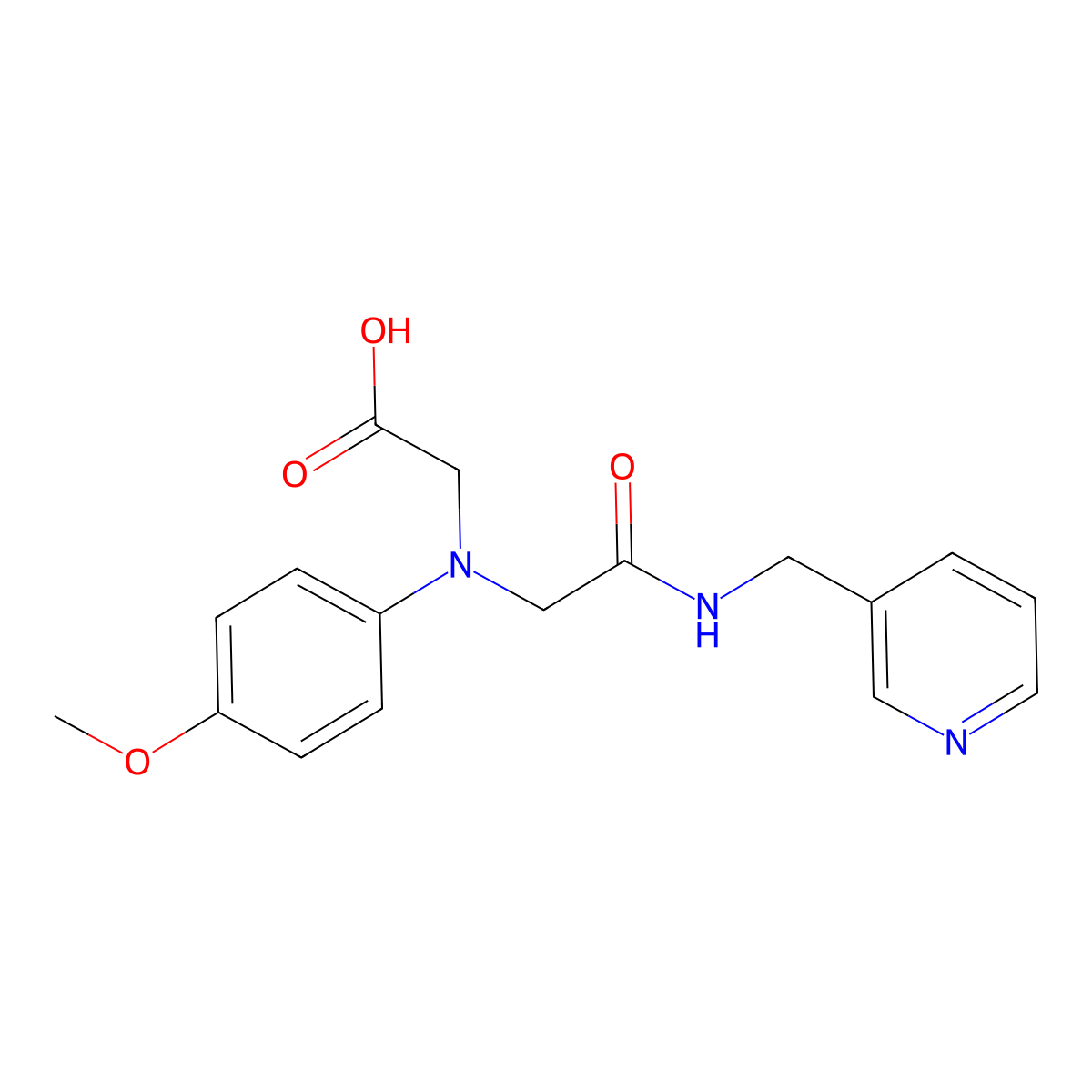 ((4-Methoxyphenyl){2-oxo-2-[(pyridin-3-ylmethyl)-amino]ethyl}amino)acetic acid molecular structure, CAS 1142215-99-3