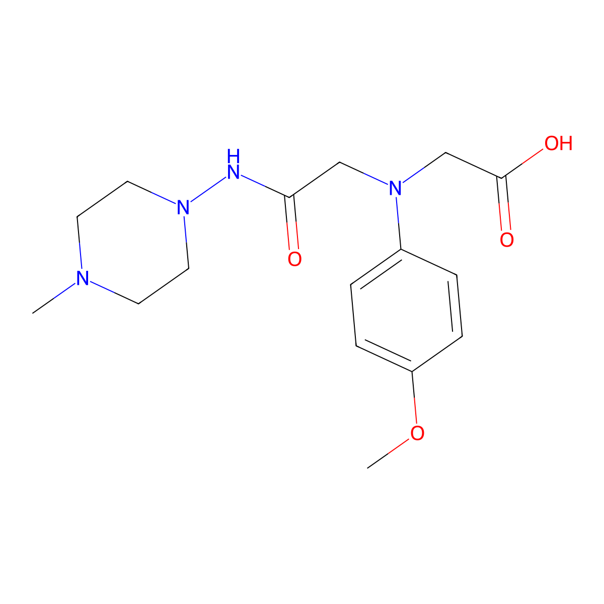 ((4-Methoxyphenyl){2-[(4-methylpiperazin-1-YL)-amino]-2-oxoethyl}amino)acetic acid molecular structure, CAS 1142216-14-5