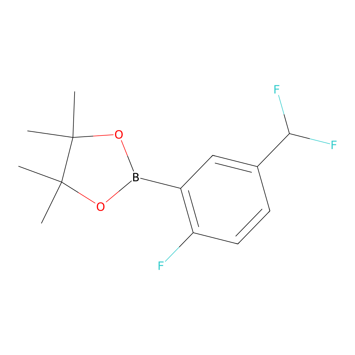 2-(5-(Difluoromethyl)-2-fluorophenyl)-4,4,5,5-tetramethyl-1,3,2-dioxaborolane molecular structure, CAS 1142228-23-6