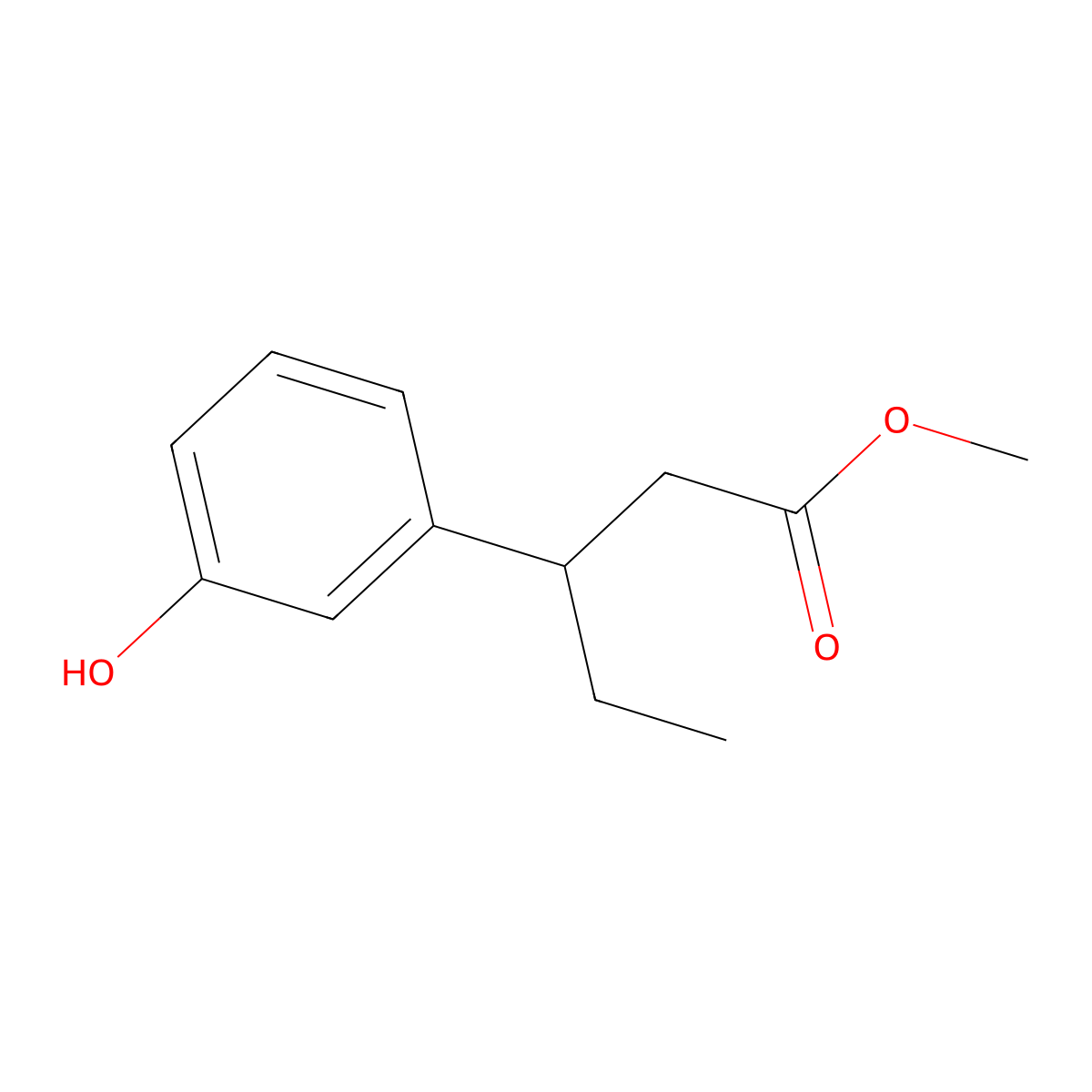 Methyl 3-(3-Hydroxyphenyl)pentanoate molecular structure, CAS 1142234-16-9