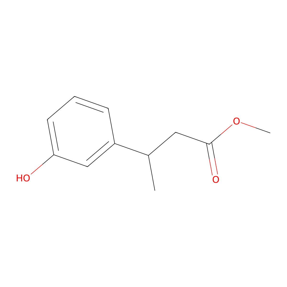 Methyl 3-(3-Hydroxyphenyl)butanoate molecular structure, CAS 1142234-38-5