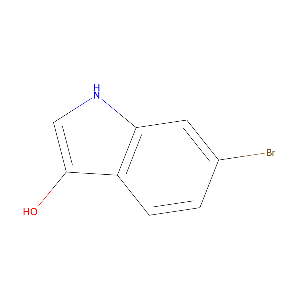 6-Bromo-1H-indol-3-ol molecular structure, CAS 114224-27-0
