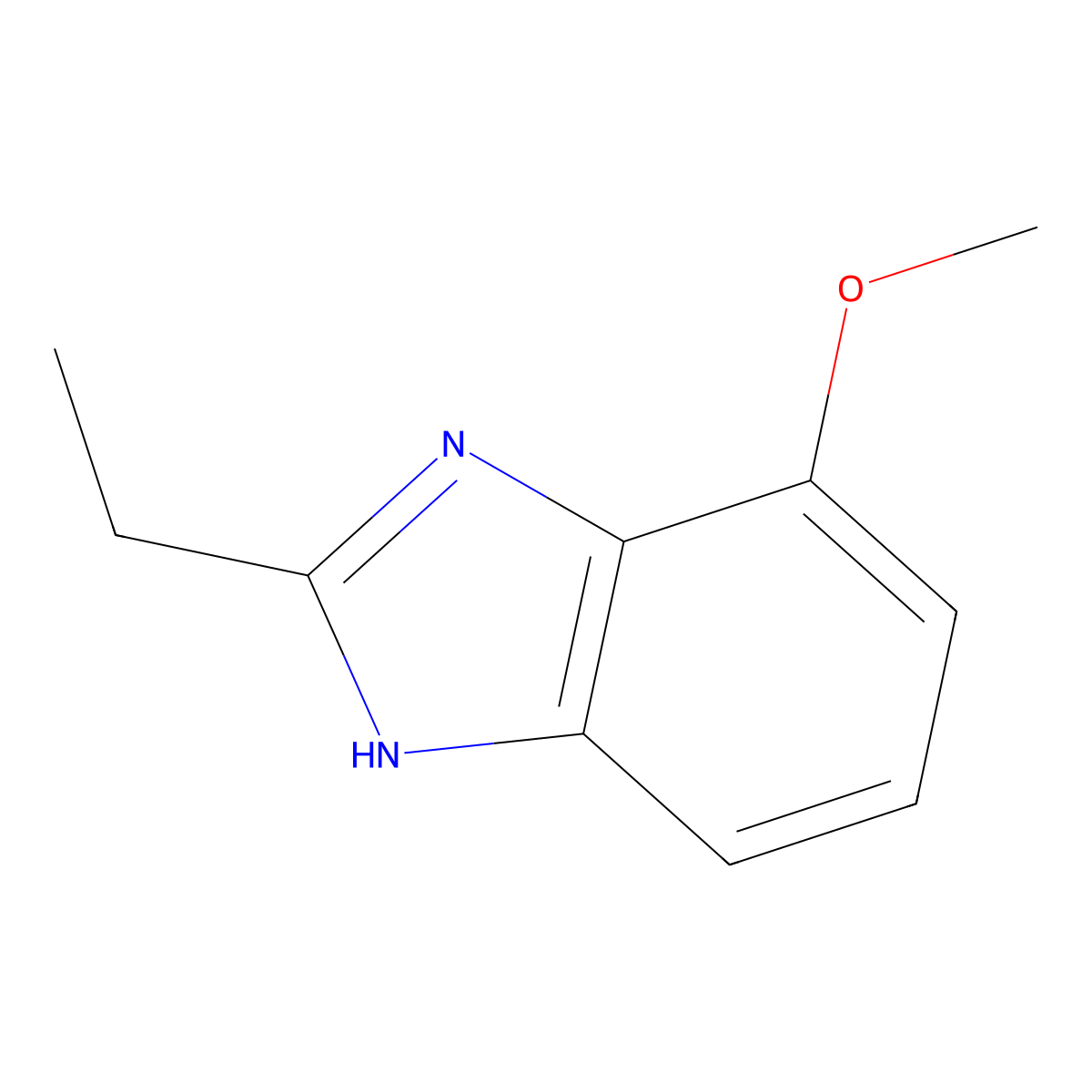 2-Ethyl-4-methoxy-1H-1,3-benzodiazole molecular structure, CAS 114224-42-9