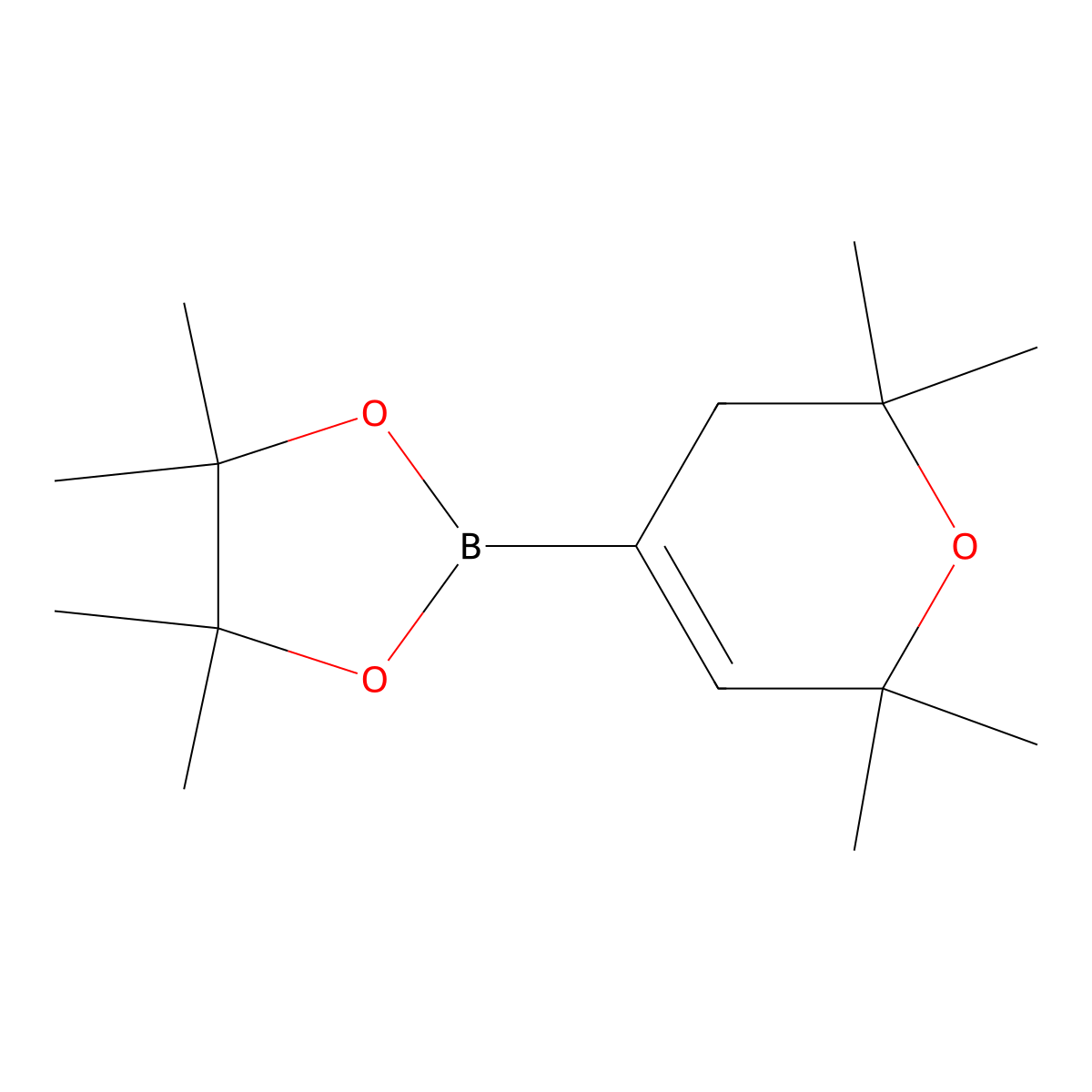 2,2,6,6-Tetramethyl-3,6-dihydro-2H-pyran-4-boronic acid pinacol ester molecular structure, CAS 1142363-56-1