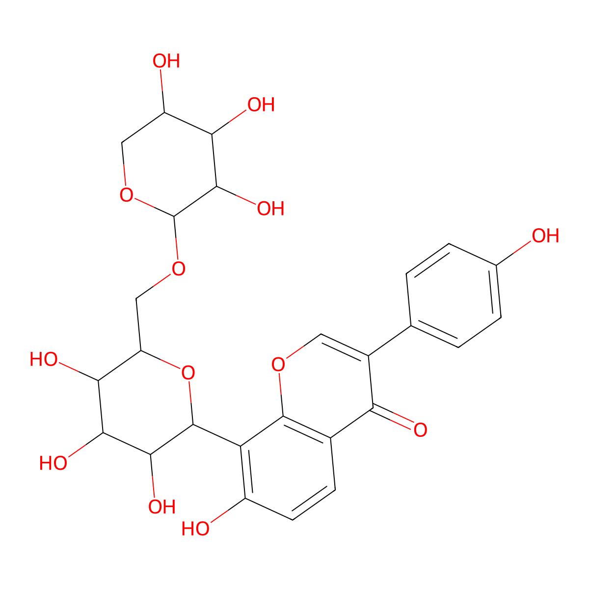 Pueraria glycoside 2 molecular structure, CAS 114240-18-5