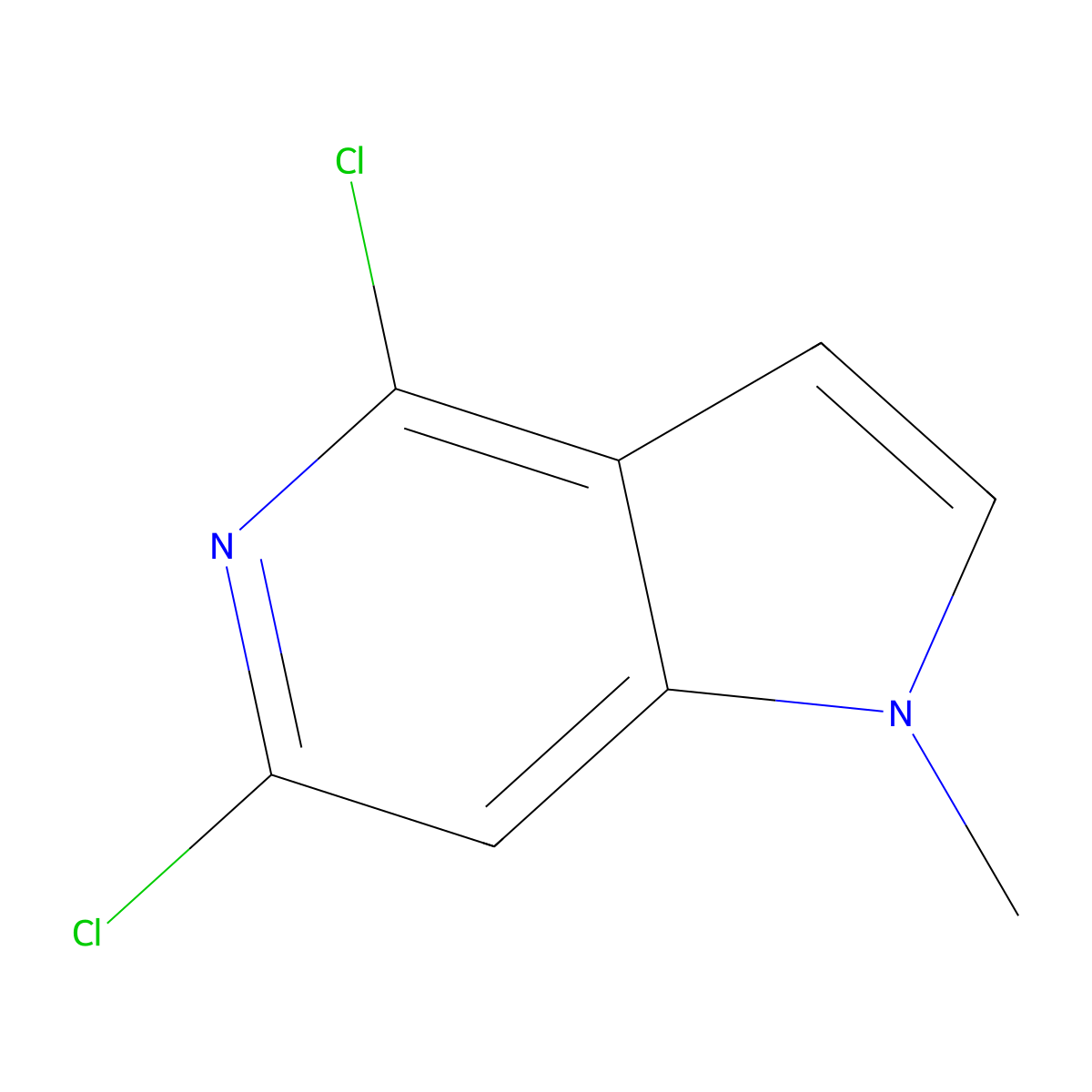 4,6-Dichloro-1-methyl-1H-pyrrolo[3,2-c]pyridine molecular structure, CAS 114244-83-6