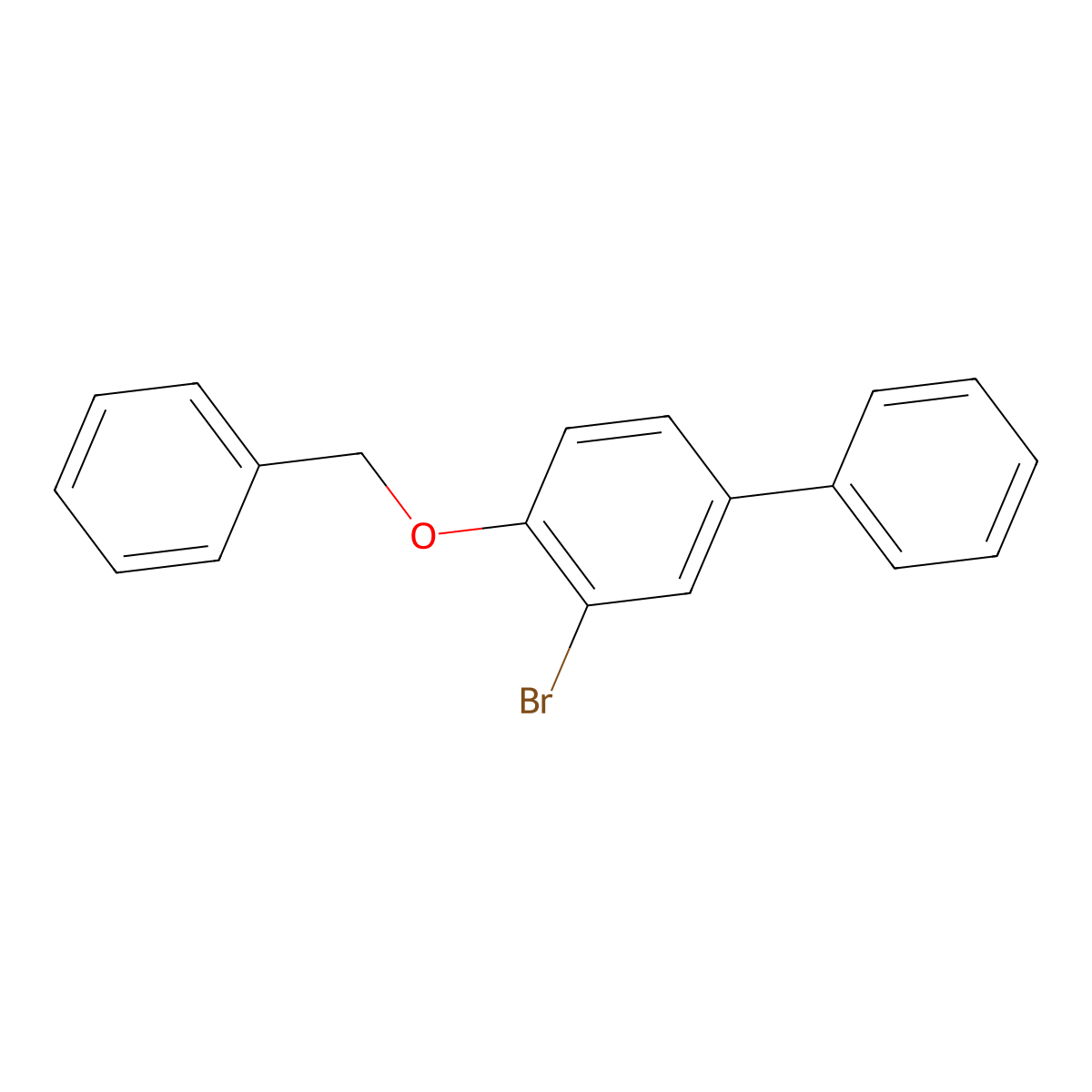 Benzyl 3-bromobiphenyl-4-yl ether molecular structure, CAS 114250-18-9