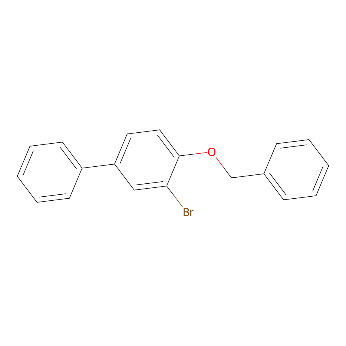 Benzyl 3-bromobiphenyl-4-yl ether molecular structure, CAS 114250-18-9