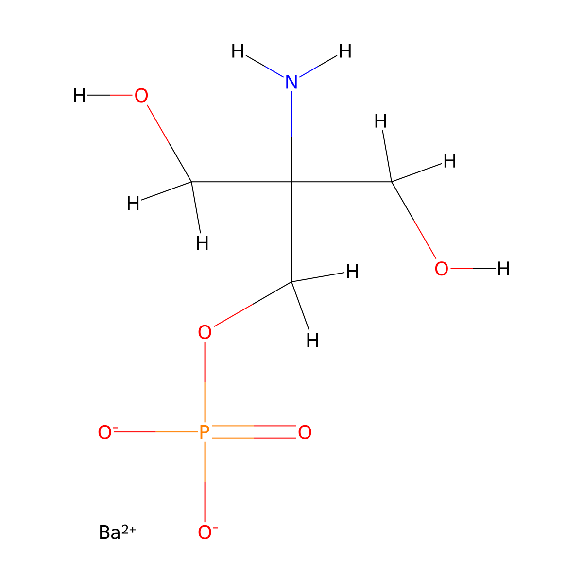 2-Amino-3-hydroxy-2-(hydroxymethyl)propyl Phosphate Barium Salt molecular structure, CAS 114252-50-5